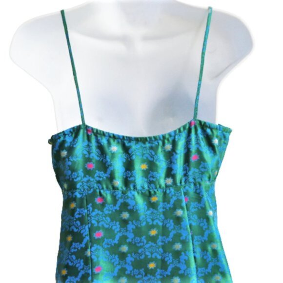 Vintage Y2K 90s Free People Satiny Slip Dress Side YKK Zip Cotton Lining 7 8 - Picture 3 of 10